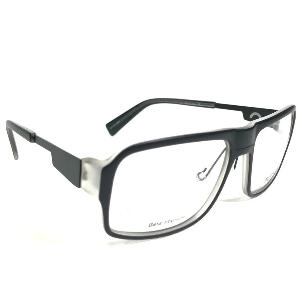 Fleye Eyeglasses Frames Norman C904 Black Clear Square Full Rim 55-17-140